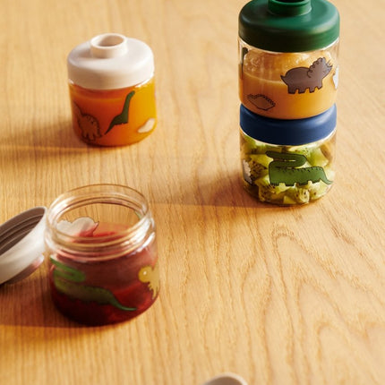 Liewood Thermos Bakje Dominique 4 - Pack Dinosaurs / Mist - Liewood - Babywinkel - 5715493377489