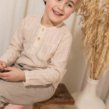 Little Dutch Baby Shirt Lange Mouwen Sand Stripes - Little Dutch - Babywinkel - 8720847025784