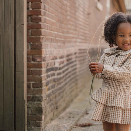 Little Dutch Babyblouse Winter Brown Check Girls - Little Dutch - Babywinkel - 8720986874915