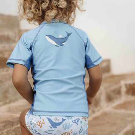 Little Dutch Zwemshirt Kind Korte Mouwen Blue Whale - Little Dutch - Babywinkel - 8720986871297