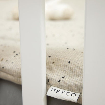 Meyco Boxkleed Rib Mini Spot Sand Melange 80X100cm - Meyco - Babywinkel - 4054703225433