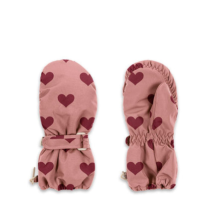 Konges Slojd Nohr Snow Mittens Print Amour Pink